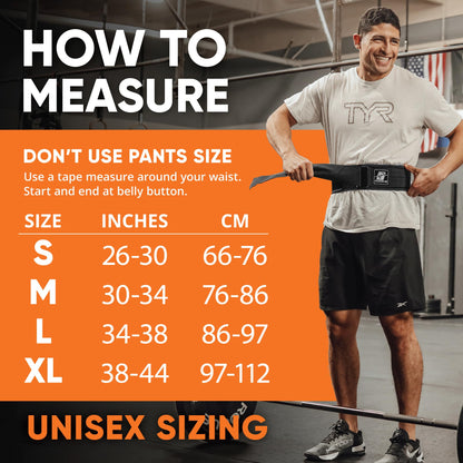 Workout Belt for Men & Women | Premium Weightlifting Belt for Serious Functional Fitness | Weight Lifting, Back Belt for Lifting | Olympic Lifting Athletes (Black/White, Medium)