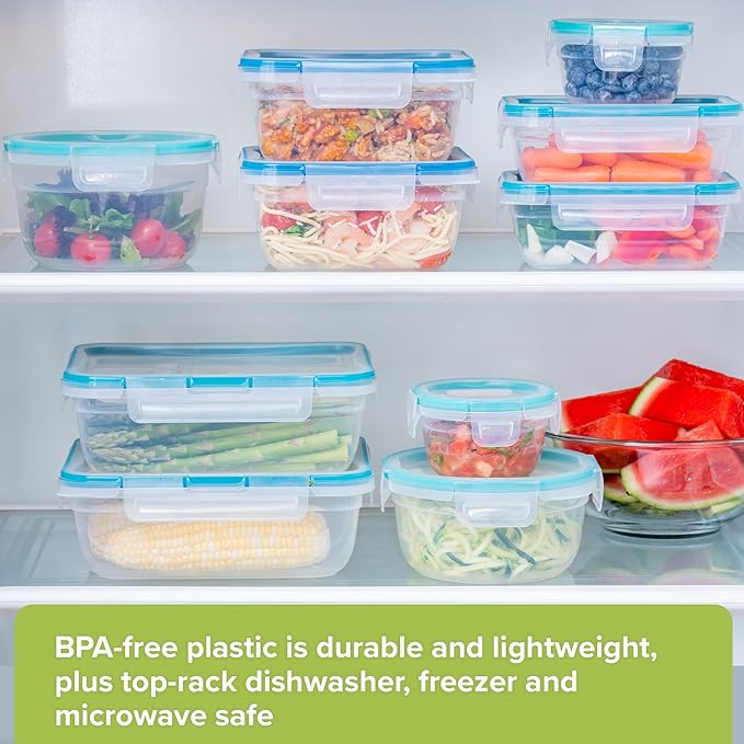 Snapware Plastic Total Solutions Food Storage Containers Set, Airtight &