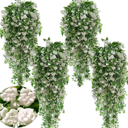 Toprooms Artificial Hanging Flowers UV Resistant Vines Ivy Outdoor Decor