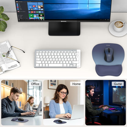 TECKNET Gel Mouse Pad with Wrist Rest, Ergonomic Office Mousepad with Wrist Support - Non-Slip & Smooth Surface Comfortable Desk Accessories Mat for Office, Gaming and Study - Gradient