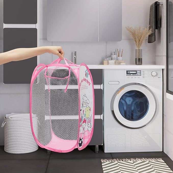 Cute Mesh Popup Laundry Hamper