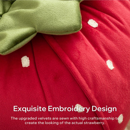 Phantoscope Papaya Shaped Throw Pillow, Fruit Themed Cushion for Couch, Bed and Chair, Pink, 10 x 15 inches