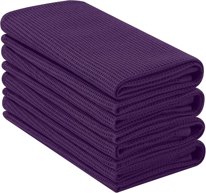 Homaxy 100% Cotton Waffle Weave Kitchen Towels
