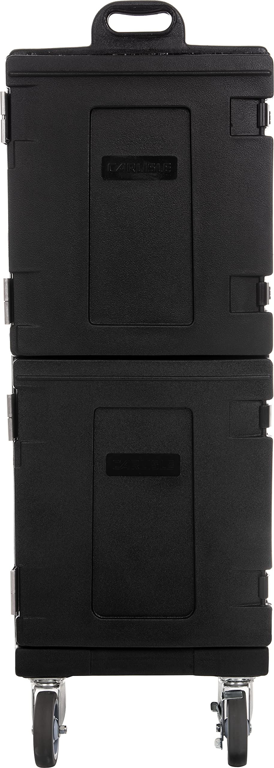 Carlisle FoodService Products Cateraide Insulated Front Loading Food Pan Carrier with Casters for Catering, Events, and Restaurants, Plastic, 10 Pans, Black