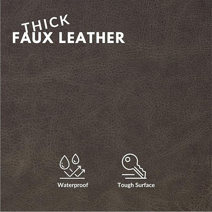 Faux Leather Fabric, Thick Durable Synthetic Repholstery Leather Vinyl