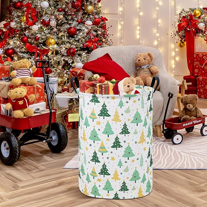 HUNRUNG Laundry Hamper, Large Canvas Fabric Lightweight Storage Basket Toy