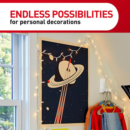 Command Round Cord Clips, Damage Free Hanging Cable Clips, No Tools Wall Clips for Hanging Electrical Cables, 13 Clear Cord Clips and 16 Command Strips