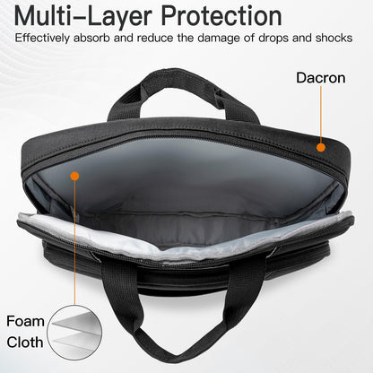 JETech 15 15.6 16 Inch Laptop Bag Case, Waterproof Computer Sleeve Cover Compatible with MacBook Air/Pro 15/16, Surface Book 3/2 15, Dell Inspiron 15.6, HP Pavilion 15.6 (Black)