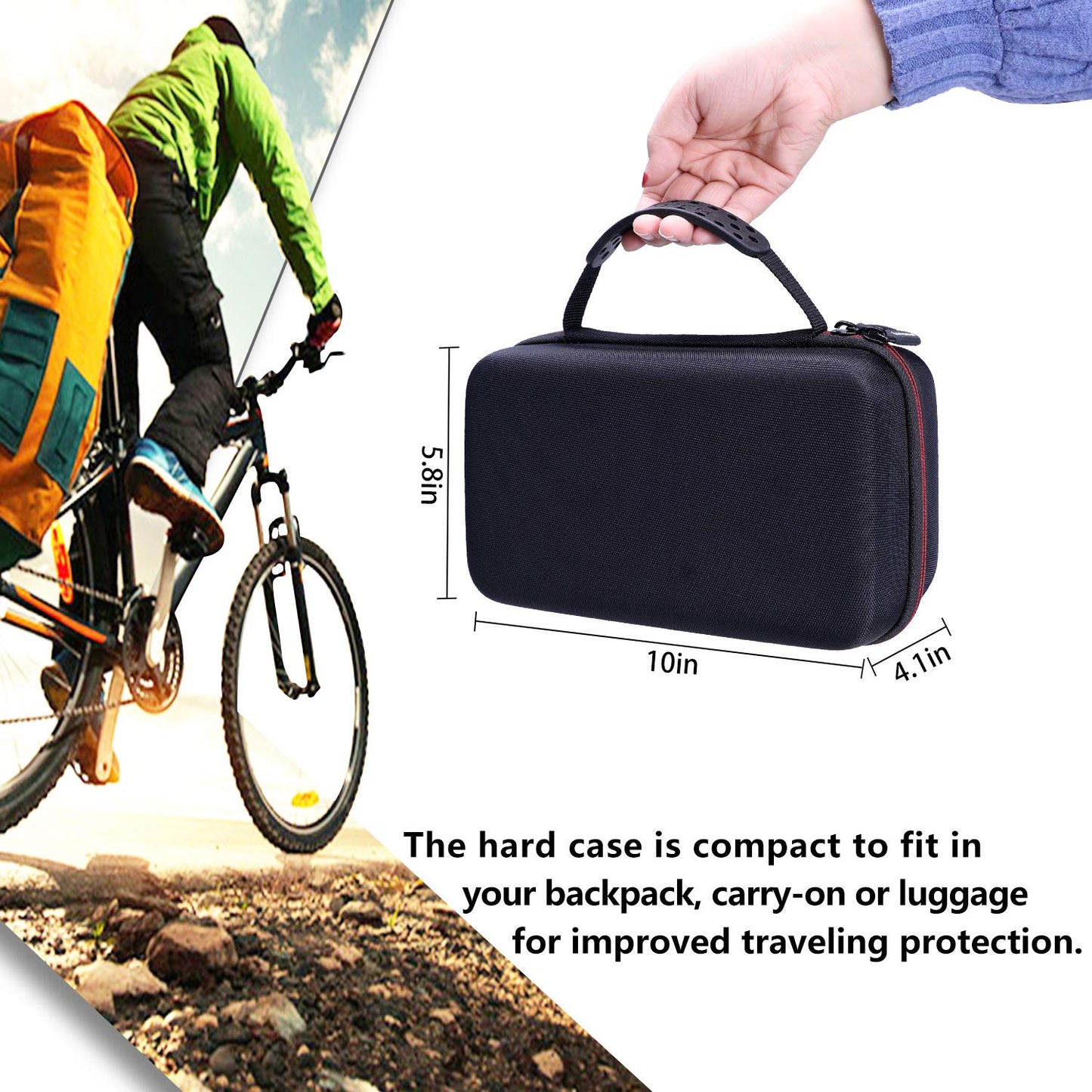 ZKMAGIC LTGEM Hard Carrying Case for Cricut EasyPress Mini Heat Press - Travel Protective Storage Bag, Aidsadd32, Minimalist