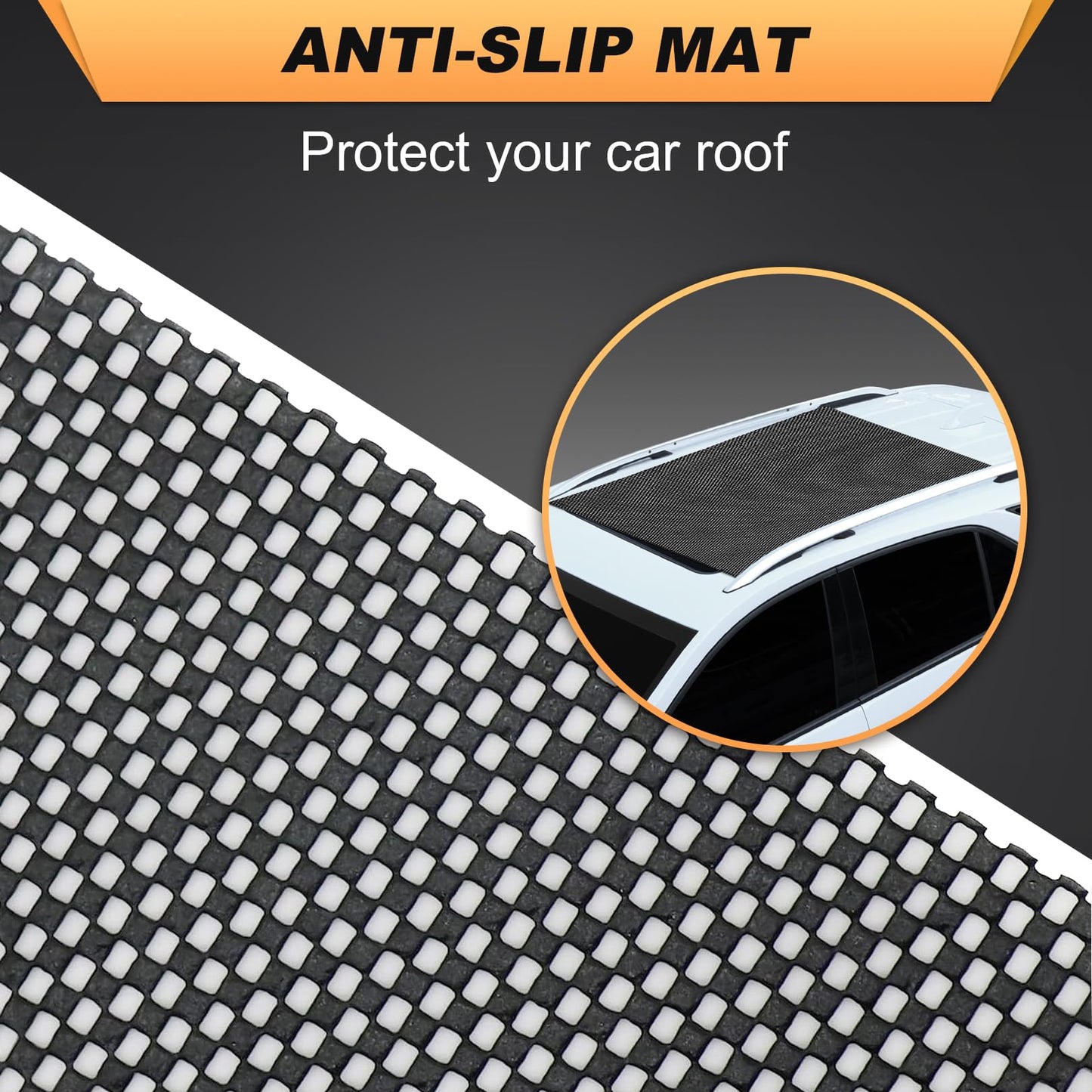 Sailnovo Car Rooftop Cargo Carrier Roof Bag, 15 Cubic Feet Waterproof Rooftop Cargo Carrier Bag, Fit Car with Without Luggage Rack - Cartop Carrier Bag with Tie-Down Strap, Safety Hook