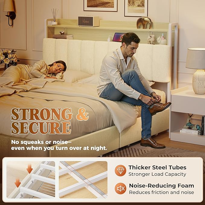 PRAISUN Bed Frame Queen Size