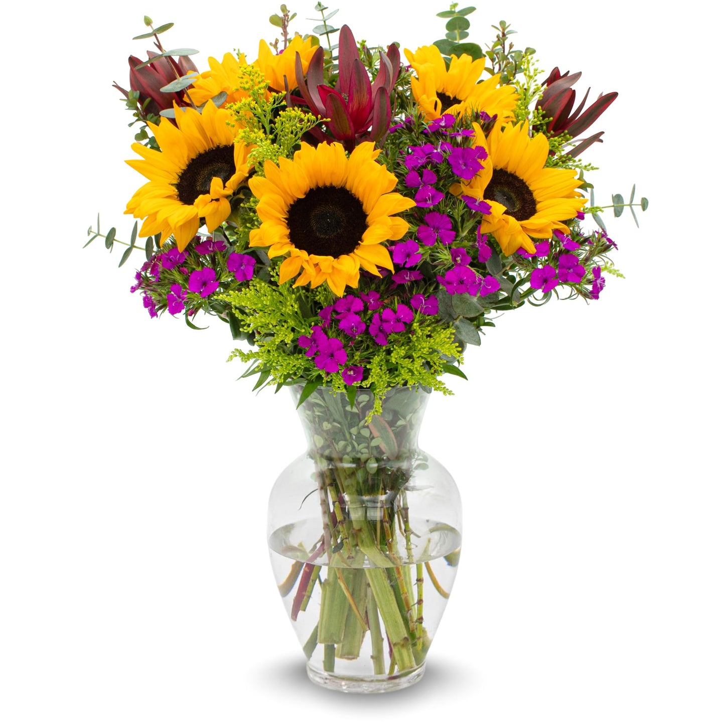STARGAZER BARN Wildflower Bouquet (Vase Included) - Hand-Tied in the USA - Fresh Flower Delivery for Birthday, Anniversary, Sympathy, Home Decor, Wedding, Mother's Day
