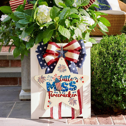 Large Size 12" Wooden Star Ornaments to Paint, Wooden DIY Blank Unfinished 4th of July Door Sign Wreath Door Hanging Sign Plaque Crafts Hanging Patriotic Day Independence Day Decorations 3PCS
