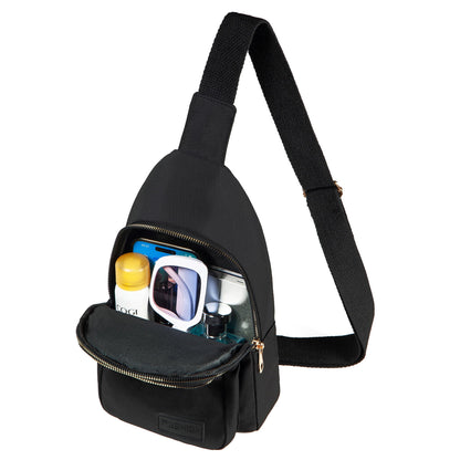 Cross Body Bag Sling Backpack Fanny Pack Small Crossbody Bags for Women Trendy - Black