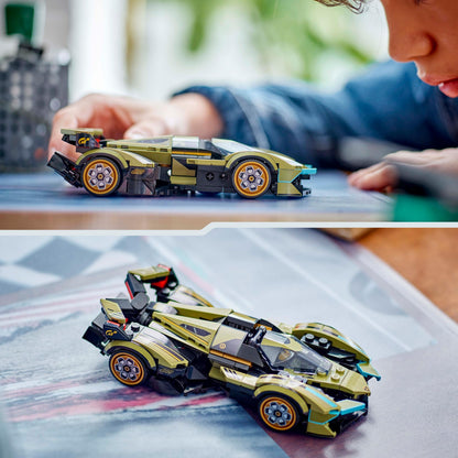 LEGO Speed Champions Lamborghini Lambo V12 Vision GT Super Car Toy for 10 Plus Year Old Boys & Girls, Buildable Vehicle Model Set, Kids' Bedroom Decoration, Birthday Gift Idea 76923