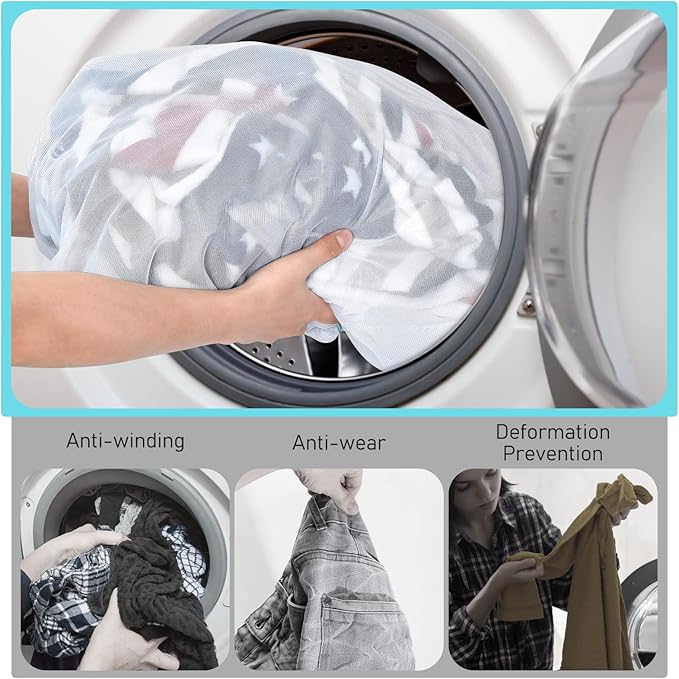 OTraki Large Mesh Laundry Bags 28x35 inch Zipper Mesh Lingerie Bags