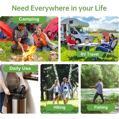 108 Portable Toilet Bags, TALTBREX 8 Gallon Biodegradable Camping Toilet Bags for Portable Potty, Thickened Compostable Trash Bags Toilet Waste Poop Bags for 5 Gallon Bucket Travel Toilet Liners