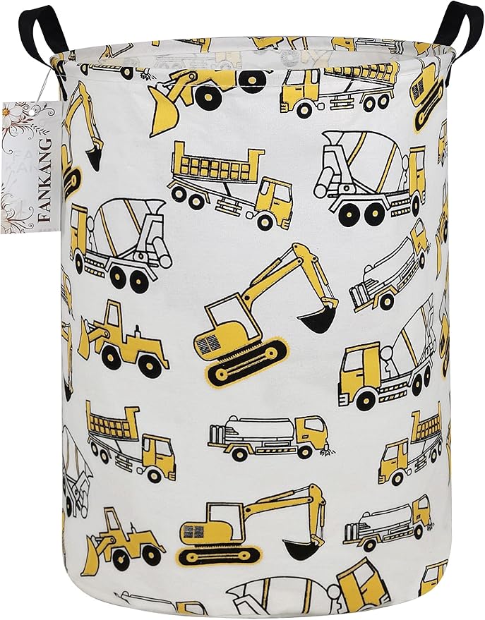 FANKANG Storage Basket, Nursery Hamper Canvas Laundry Basket Foldable