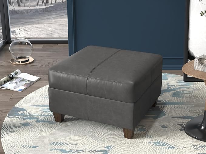 EASE MOOSE Faux Leather Square Ottoman Module