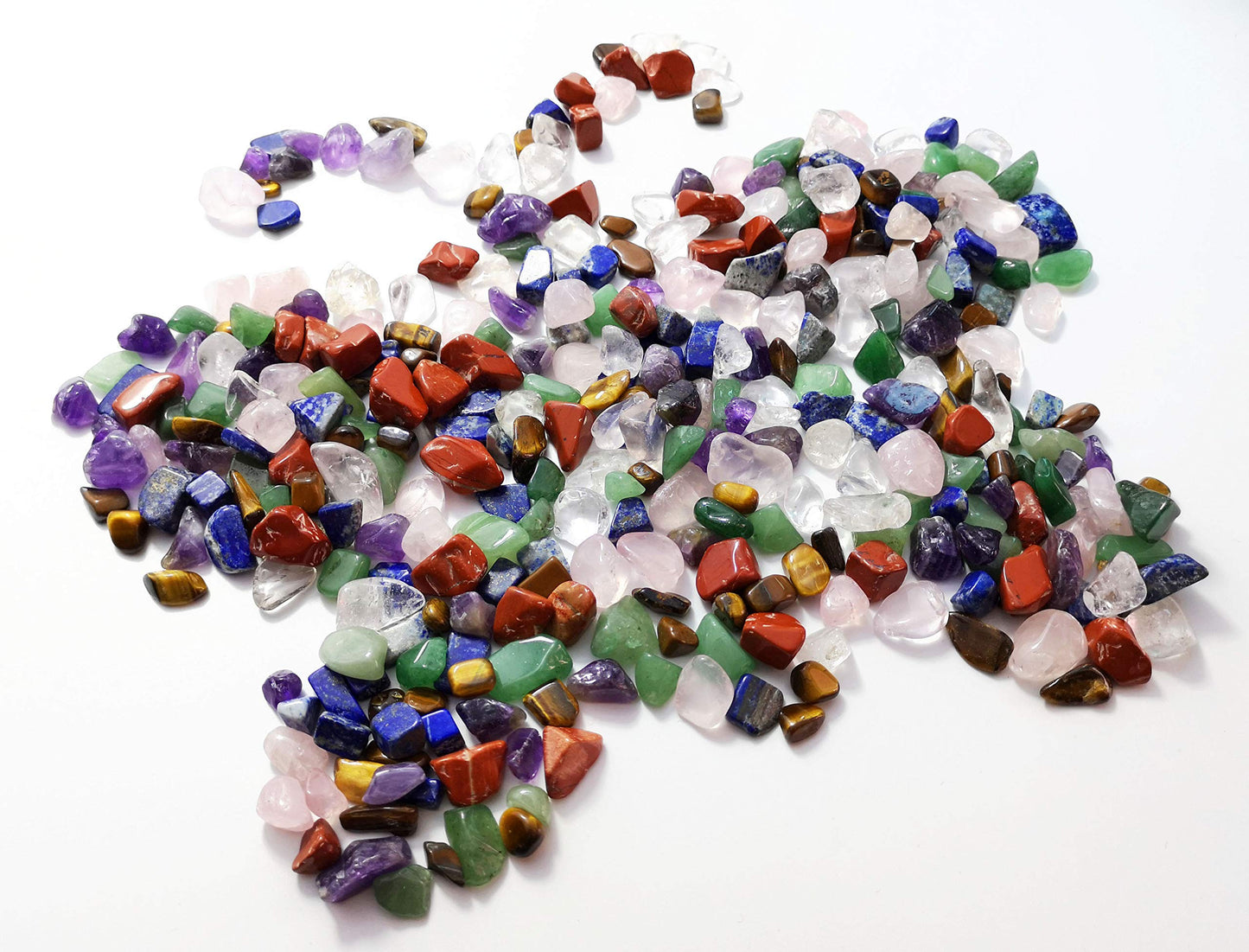 Mina Heal Chakra Stones Collection, Tumbled and Polished Natural Crystals, Mixed 7 Chakra Stones for Meditation, Energy Balance and Decorative Use (1Pound, 10-20mm)