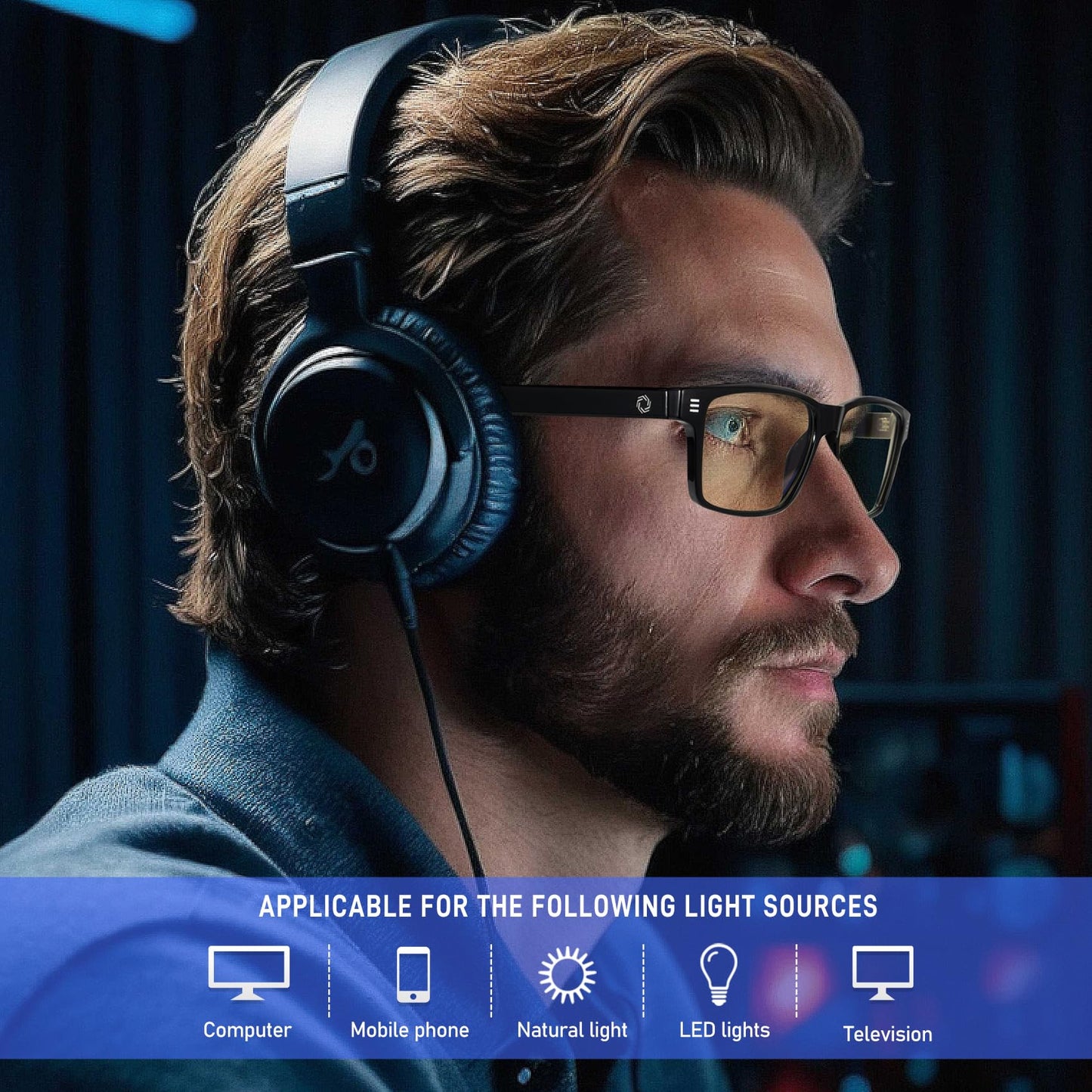 ANYLUV Blue Light Glasses for Men & Women, Lightweight Stylish Blue Light Blocking Glasses, Eye Strain Relief Eye Protection