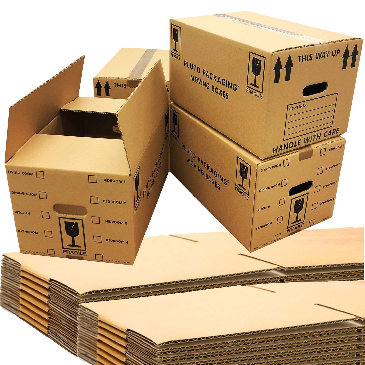 10 Quality Strong 47cm x 31.5cm x 25cm 44 litres Packing Shipping House Moving Cardboard Boxes