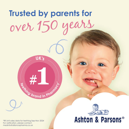 Ashton & Parsons Teething Powders, used to soothe teething pain and symptoms, for Babies From 3 Months+, natural traditional remedy, UK’s No1 teething brand in pharmacy*, Pack of 30.