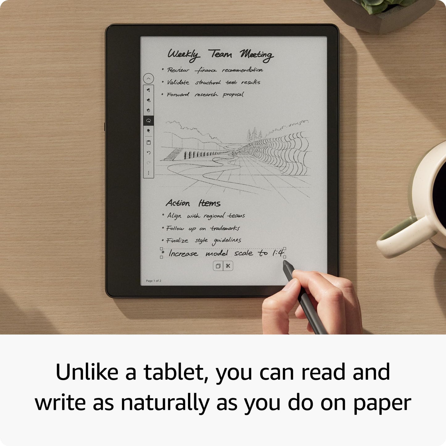 Kindle Scribe (2022 release) - 16 GB, the first Kindle and digital notebook, all in one, with a 10.2" 300 ppi Paperwhite display, with built-in notebook summarisation. Includes Basic Pen