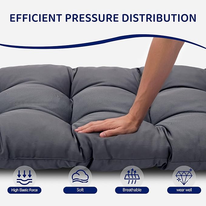 3 Pcs Wicker Chair Cushions Patio Loveseat Chaise Cushion Set