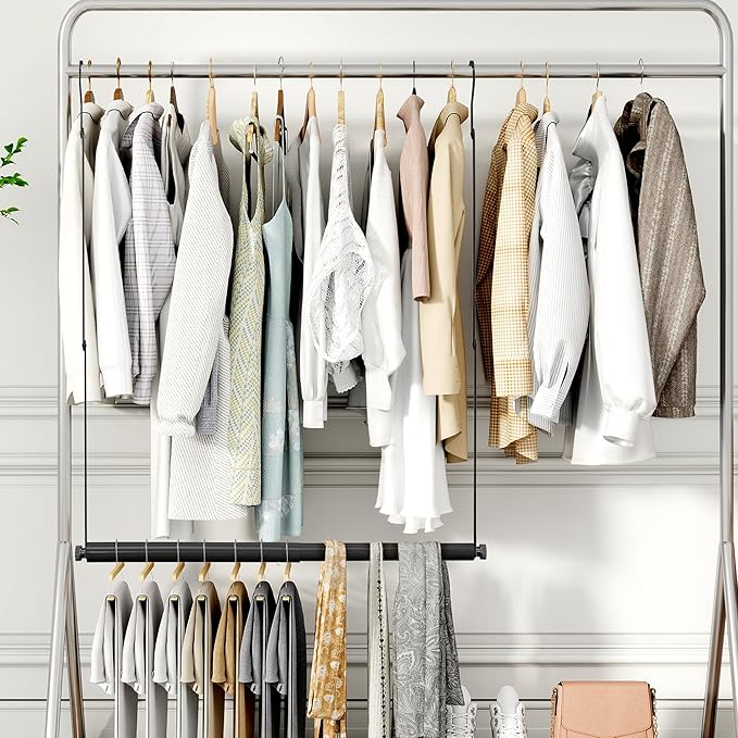 STORAGE MANIAC Adjustable Closet Rod Extender, Heavy Duty Space-Saving Clothes