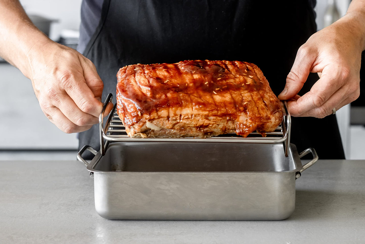 MasterClass Large Roasting Rack, Stainless Steel, 32 x 23.5 x 8cm, Metallic