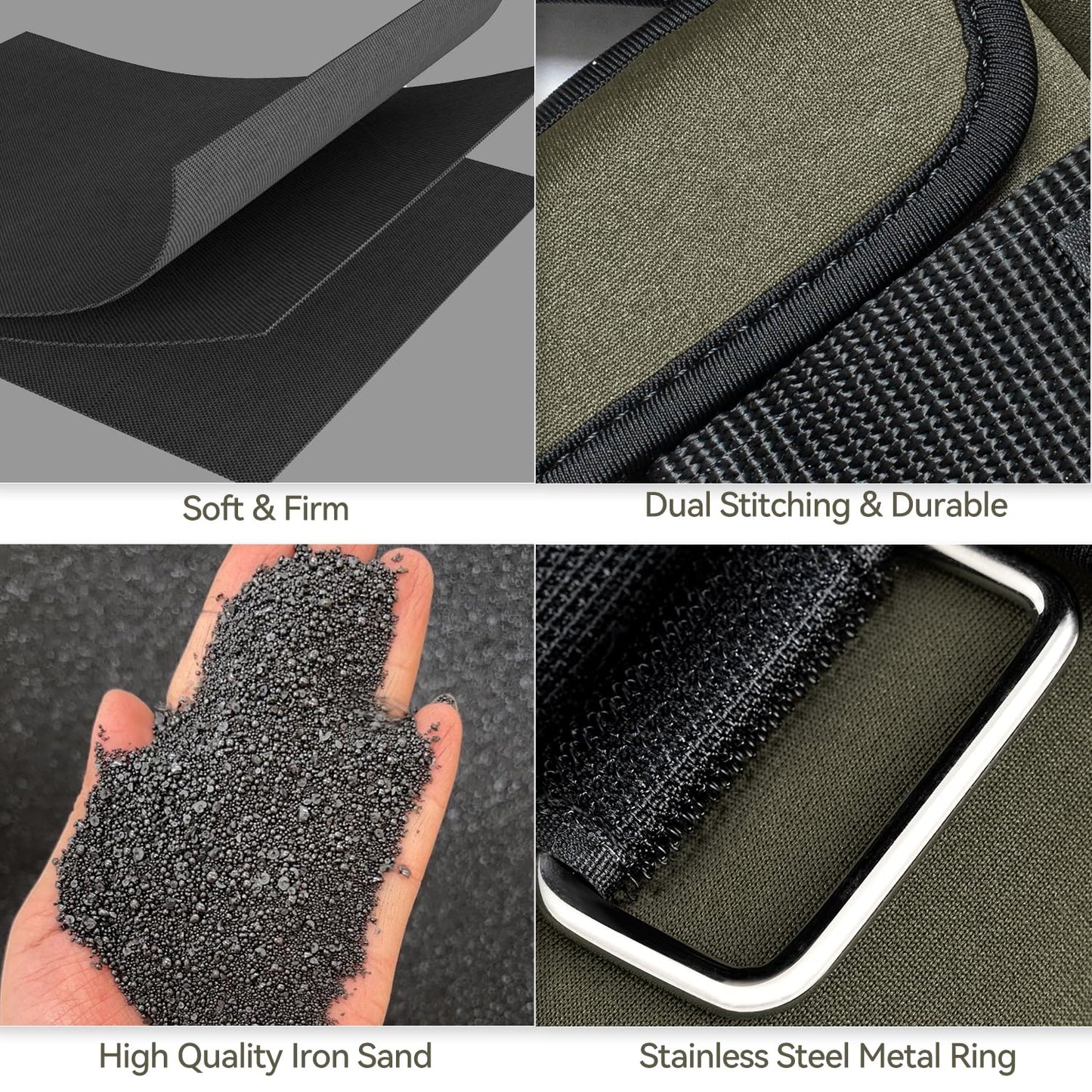 Sportneer Adjustable Ankle Weights for Women and Men：1 Pair 1 2 3 4 6 7 8 10 lbs Upgraded Easily Adjustable Leg Weight, Weighted Wrist Weight Strap for Gym, Fitness, Workout, Walking, Dancing (Army Green, 5 lbs x 2)