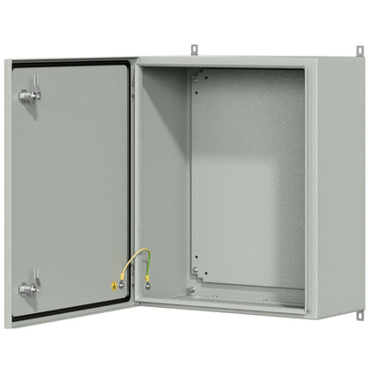 KWONONG Metal Enclosure, IP65 Waterproof Electrical Box for Indoor and Outdoor Projects, Includes Mounting Plate and Wall Bracket 600×500×250mm (24"×20"×10")