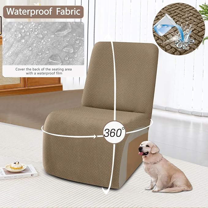 ALIECOM 100% Waterproof Recliner Sectional Couch Covers L Shape Stretch Corner