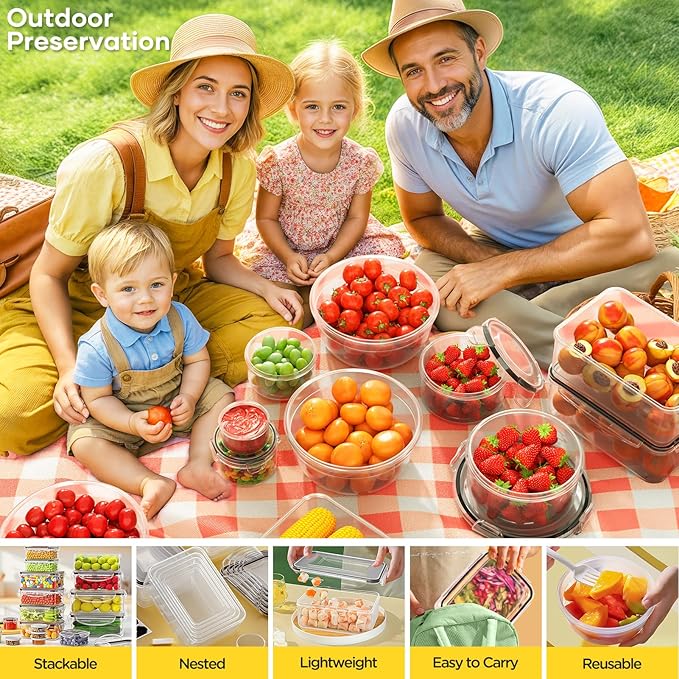 52 PCS Food Storage Containers