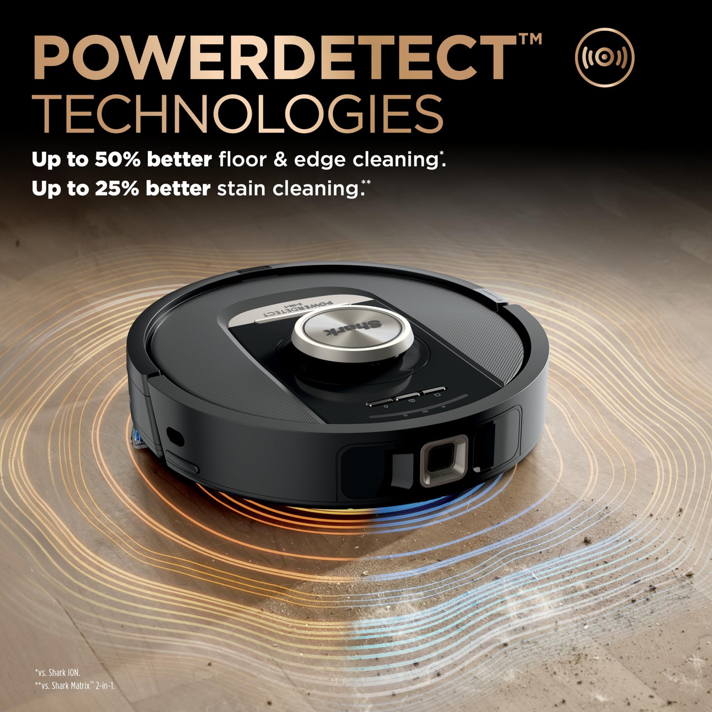 Shark Robot Vacuum & Mop Combo, PowerDetect NeverTouch Pro,Self-Emptying,Self-Refill with Self-Clean Pad Wash & Dry, 60-Day Debris Capacity,30-Day Refill Tank, 5PowerDetect Technologies,White,AV2800ZE