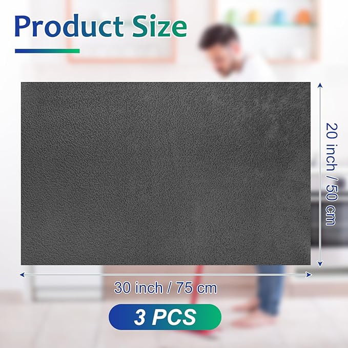 Newwiee 3 Pcs Extra Large Microfiber Cleaning Cloth 30" x 20" Washable Reusable