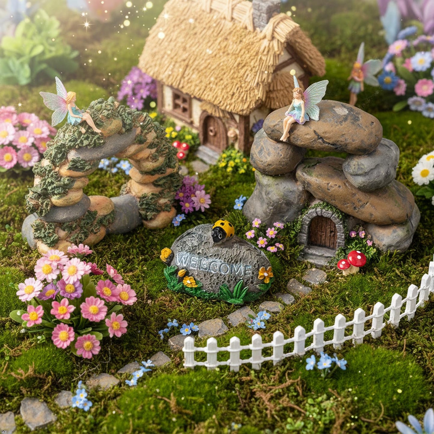 Kai Dream 6 Pcs Diorama Rocks Fake Rock Miniature Stone Rock Statue for Diorama Supplies Micro Train Landscape Railway Sand Table Miniature Models Fairy Garden Accessories