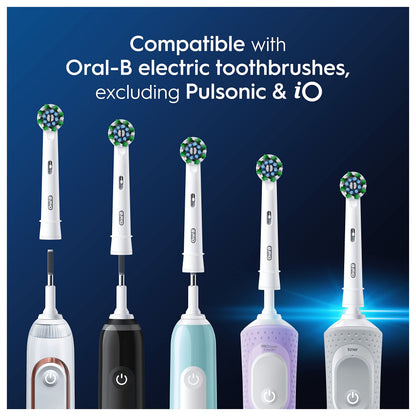 Oral-B Pro Cross Action Electric Toothbrush Head, Oral B Electric Toothbrush Heads, X-Shape and Angled Bristles for Deeper Plaque Removal, Pack of 8 Toothbrush Heads, Oral B Replacement Heads, White