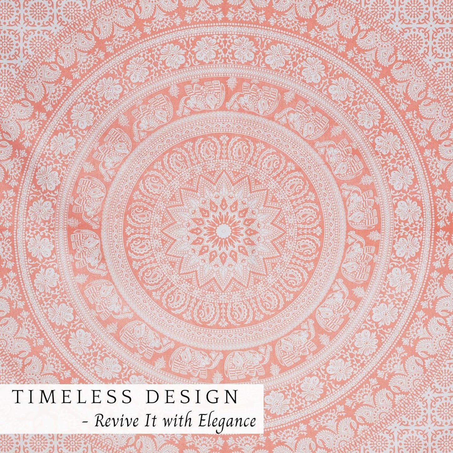 Craft Trade Pink Tapestry Wall Hanging Mandala Trippy Tapestries for Bedroom Aesthetic Hippie Room Decor Indian Cotton Beach Throw Blanket Twin Bedspread Yoga Meditation Mat Rug-213x228CM(84x90Inch)