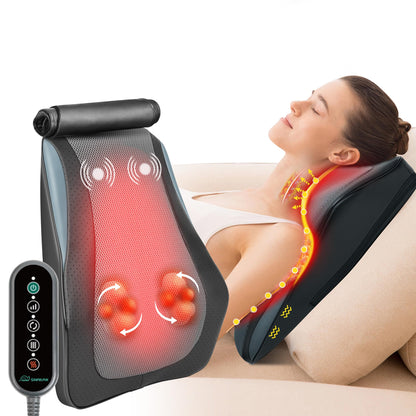 Snailax Back Massager for Back Pain Deep Tissue, Shiatsu Lower Back Neck Massager with Heat, 3D Kneading Massage Pillow for Neck Shoulder Legs, Gifts for Mom, Dad, Women