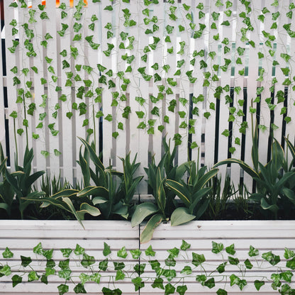 ARTKAIKE Fake Vines for Room Decor(12 Pack 84 Feet) Aesthetic Artificial Plant Ivy Leaves Hanging Greenery Garlands for Home Bedroom Wall Wedding Party Decor