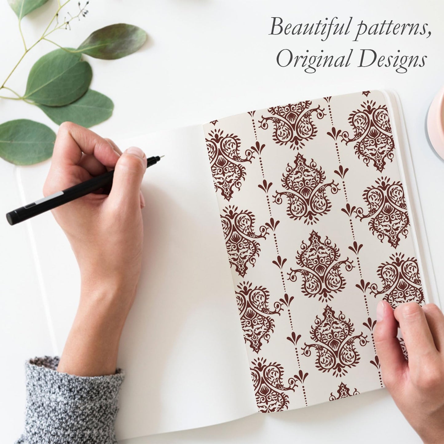 ChicView Queen Size Paisley Printed Sheet Set,4 Pieces Boho Style Breathable Soft Microfiber Bedsheets, Anti Pilling Deep Pockets Easy Care Bed Sheets, Brown