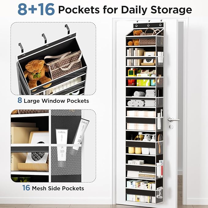 Over The Door Organizer, 8 Shelf Door Hanging Organizers