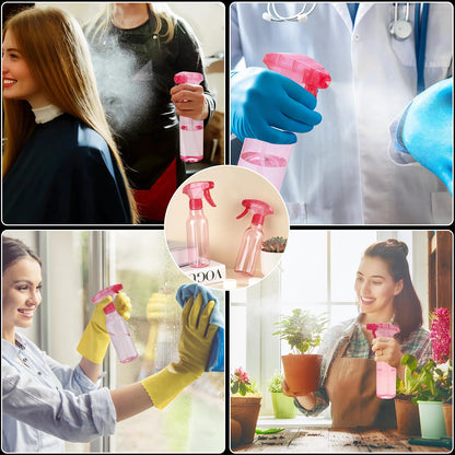 Cosywell Plastic Spray Bottles 8.8oz/260ml 3 Pack Empty Spray Bottle for Cleaning Mist/Stream Heavy Duty Water Spraying Bottle for Cooking Hair Care Essential Oils(Clear)