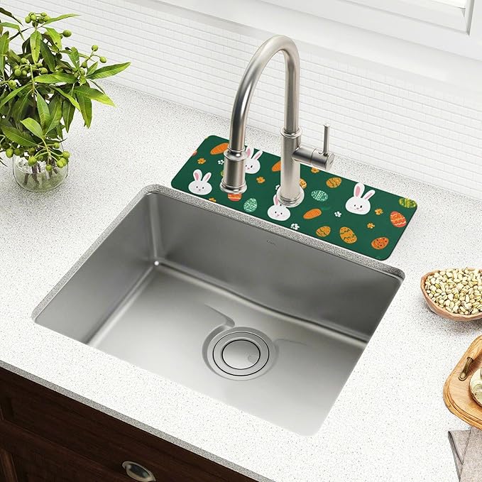 Kitchen Sink Splash Guard 1 PC 30 Inch Sink Faucet Mat Splash Guard