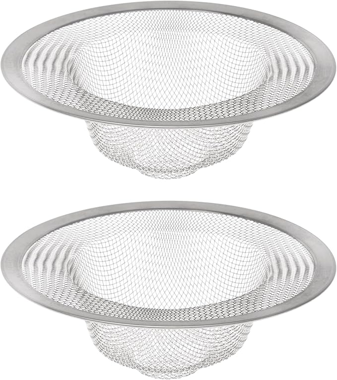 HIC Kitchen Mesh Sink Strainer, 18/8 Stainless Steel, 4.5-Inches