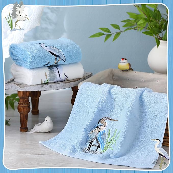 3 Pack Heron Coastal Hand Towels