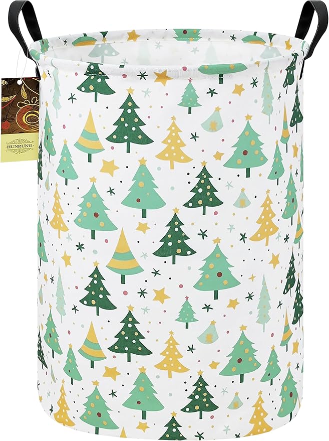 HUNRUNG Laundry Hamper, Large Canvas Fabric Lightweight Storage Basket Toy