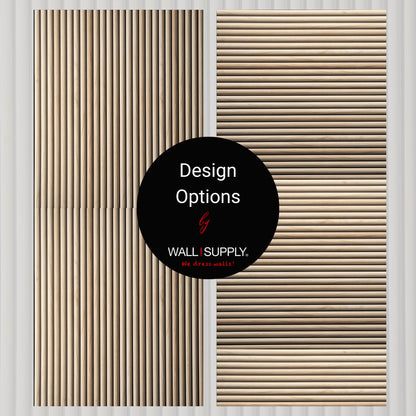 Wall!Supply Ultralight Linari Round Natural HD Printed Wall Panel - 3D EPS Foam Wall Panels - Easy DIY Installation - Natural Wood Look Finish - Set of 4 Panels (24.97 sq ft)